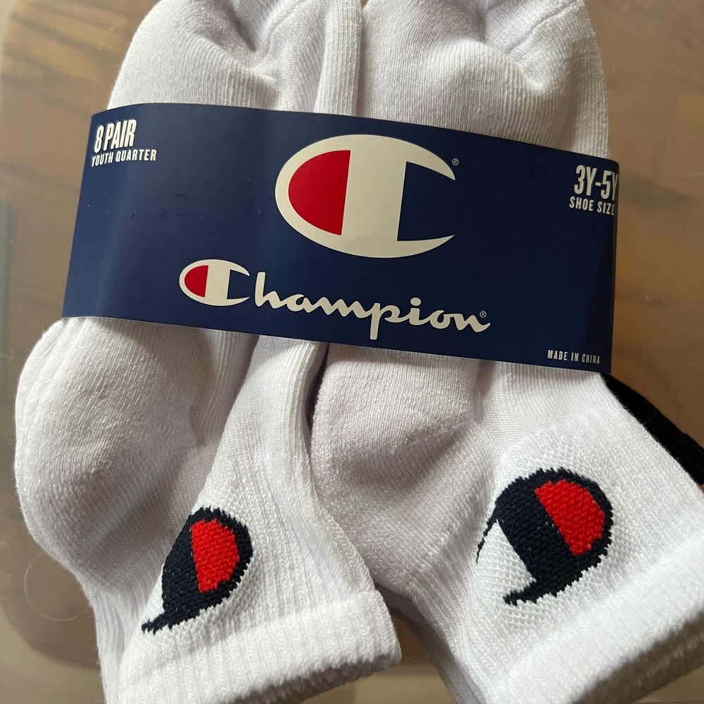 Champion White and Black Kid’s 8 Pairs Socks - NWT